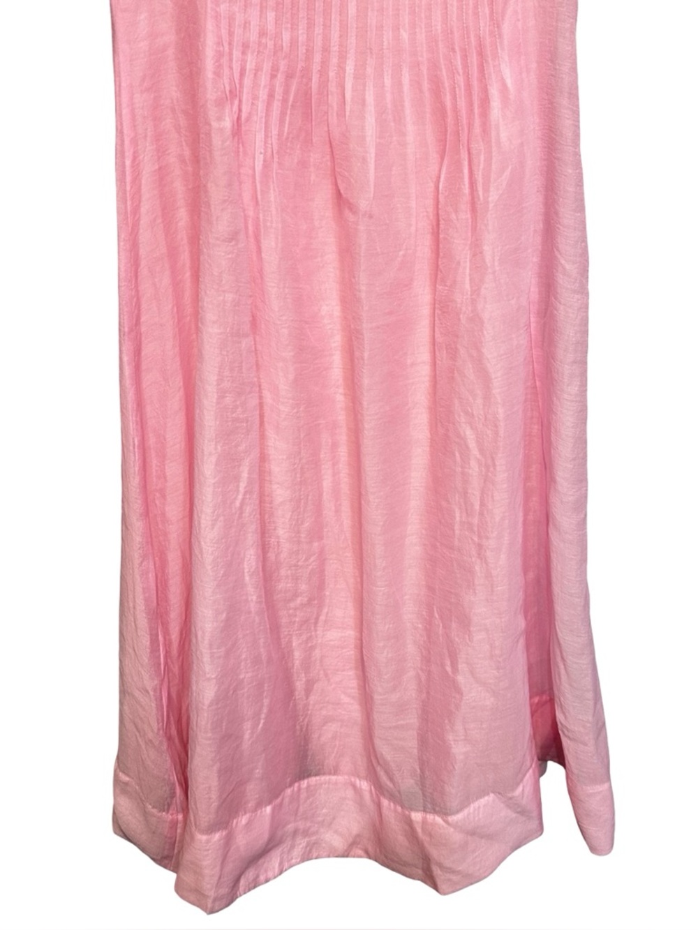NEW Endless Rose Pink Sleeveless Midi Dress Medium Pintuck High Neck Spring - Picture 5 of 12